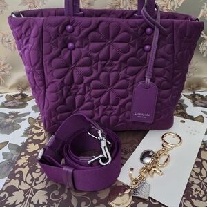 Kate Spade New York Tilly Quilted Small Tote Bag in the color ☆Night Shade.